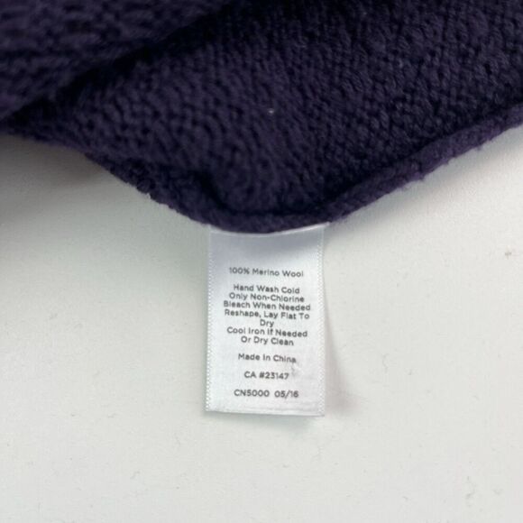 Talbots Purple Merino Wool Knit Blazer Sweater Jacket MP Petite Preppy Academia - Picture 11 of 11